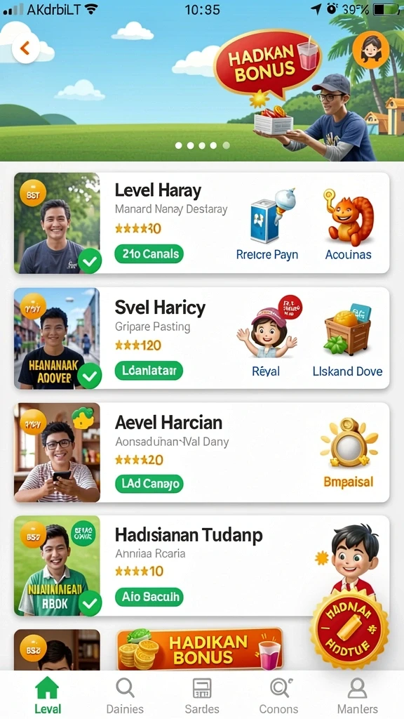 Screenshot menampilkan karakter utama dalam petualangan.