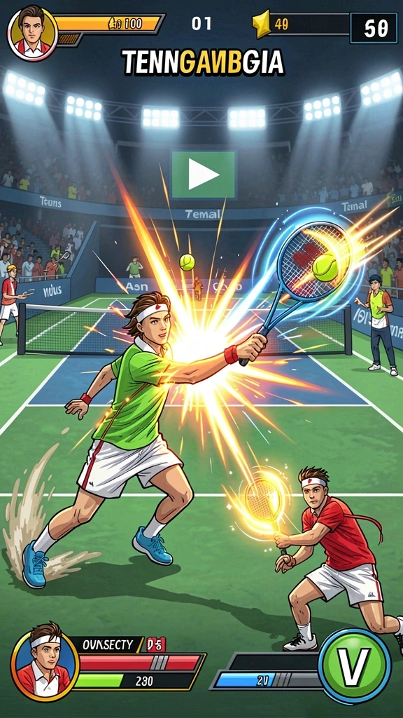 Tangkapan layar menunjukkan gameplay menegangkan penuh aksi.