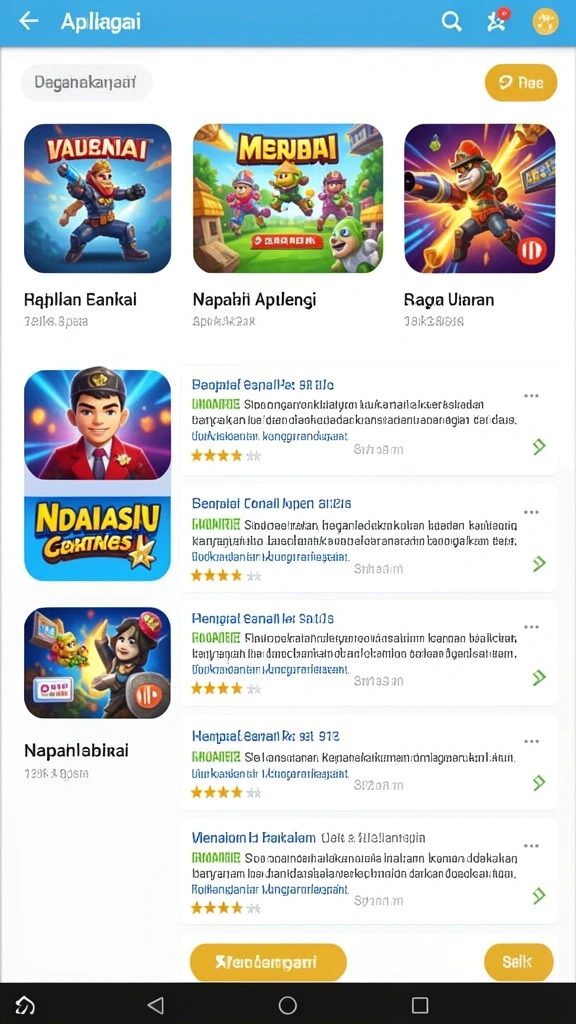 Beragam permainan menarik untuk dipilih.