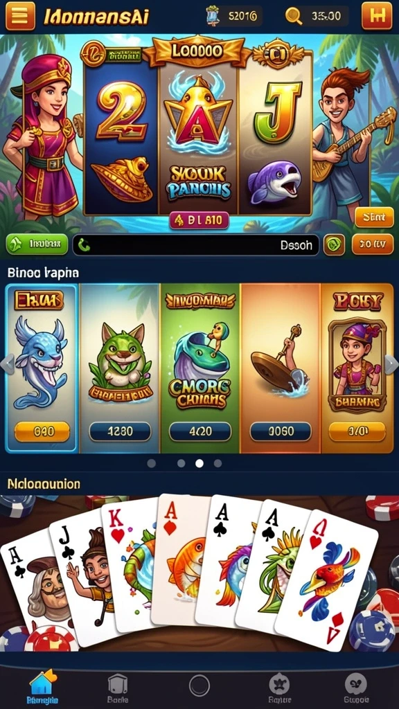 Screenshot menampilkan pilihan permainan yang beragam dan menarik.