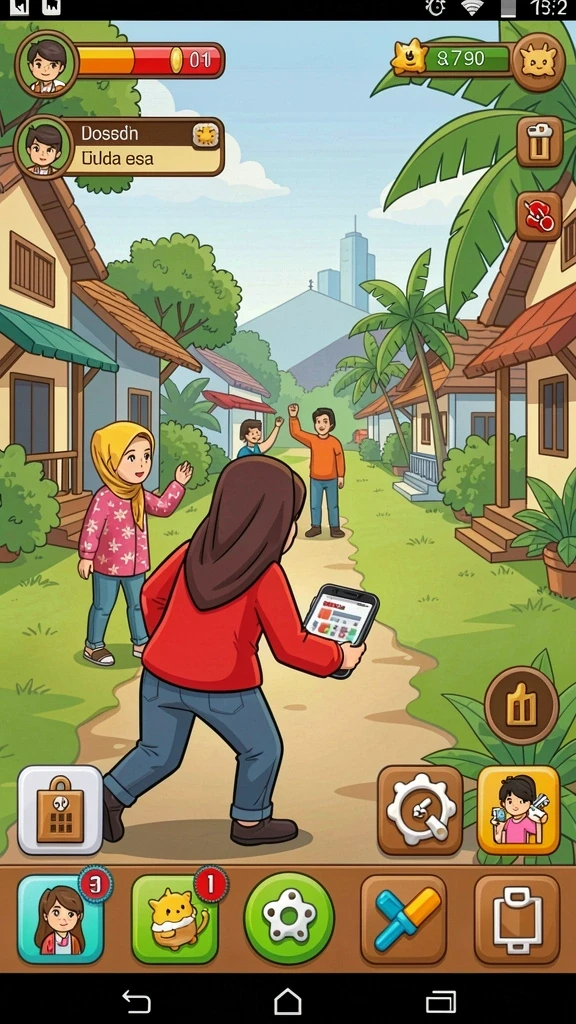 Tampilan menu utama yang intuitif dan menarik.