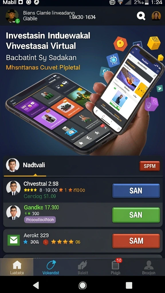 Tampilan awal game yang menarik dan intuitif.