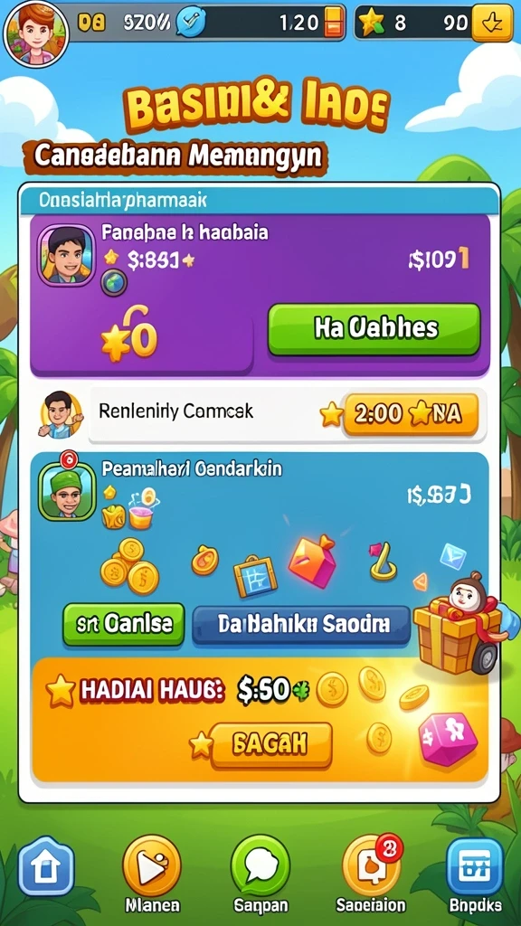 Tangkapan layar menampilkan grafis level yang menawan dan penuh warna.