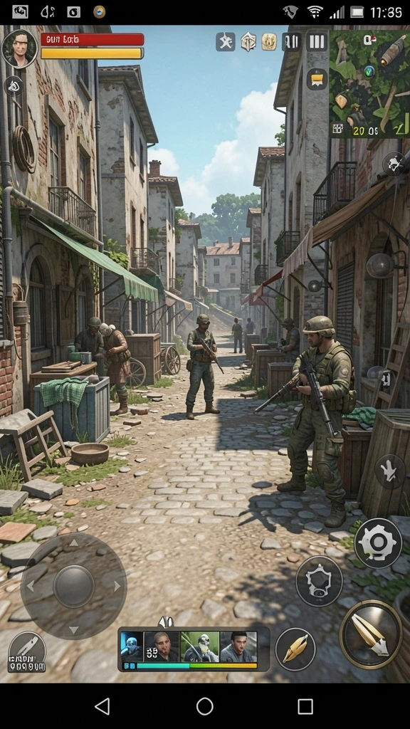 Mode multiplayer dengan pemain dari berbagai negara.