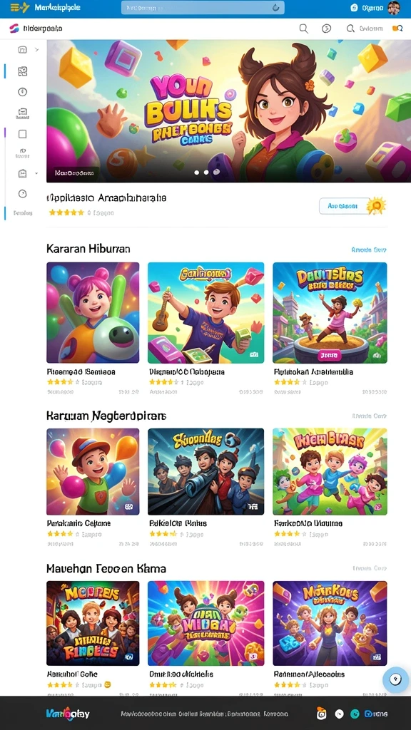 Karakter-karakter menarik yang dapat dipilih.