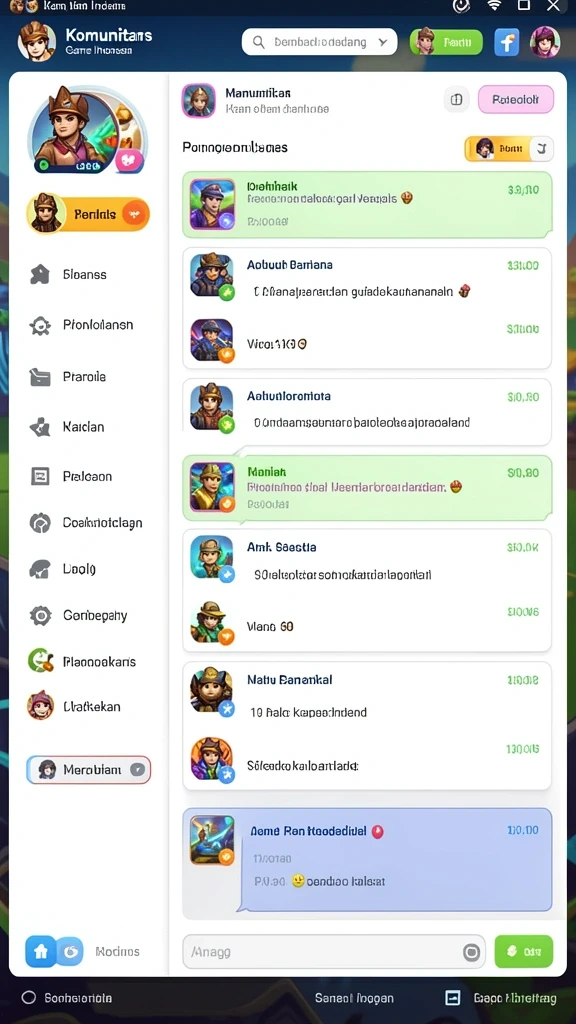 Screenshot dengan antarmuka permainan yang menarik.