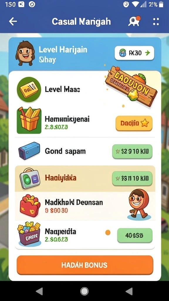 Tampilan awal yang menarik dan user-friendly.
