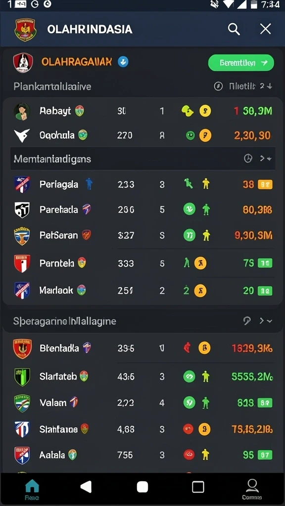 Fitur turnamen yang menambah keseruan bermain.