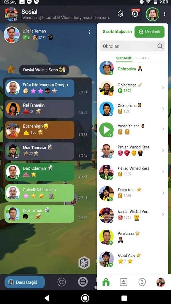 Screenshot menggambarkan pemandangan indah dari dunia RPGAME.