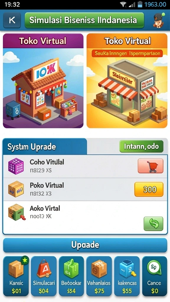Tampilan awal yang menarik dengan grafis premium.
