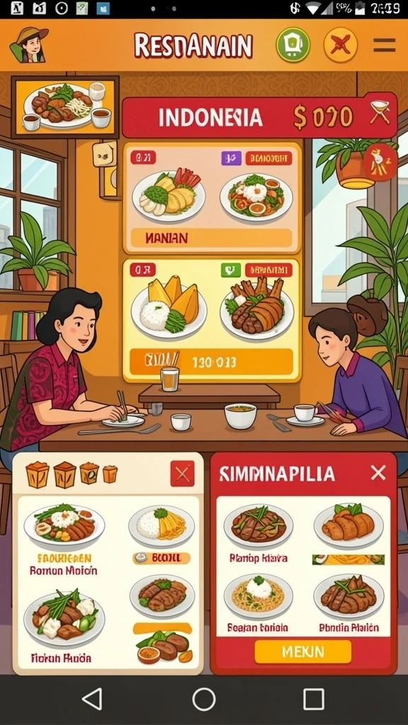 Tampilan level yang penuh warna dan detail grafis yang memukau.