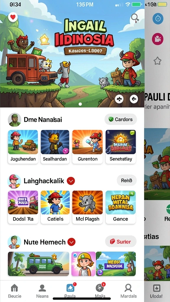 Interaksi pemain dengan sistem komunitas di dalam game.